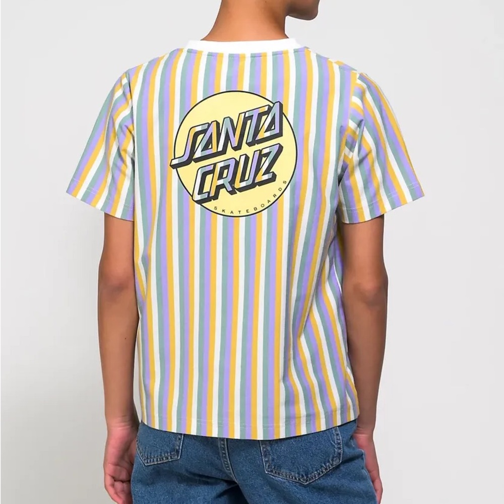 Santa Cruz Striped T-Shirt NEW